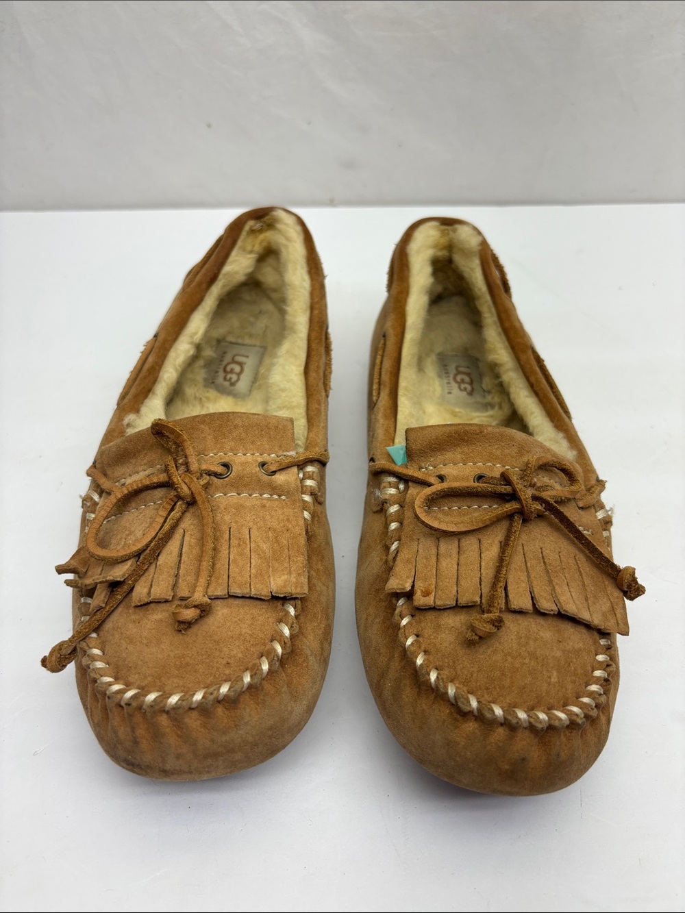 UGG Women's Chestnut Suede Moccasin Slippers, SZ 9